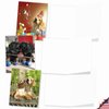 The Best Card Company - 10 Blank Dog Greeting Cards for All Occasions (4 x 5.12 Inch) - Puppy Love M6546OCB