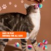 GEEHUA 20Pcs Colorful Cat Pom Pom Ball Toys, 1.2 in Rainbow Cat Toy Balls Soft Plush Cat Ball Interactive Toy Training Ball Toy for Indoor Cats Kitten Exercising Playing