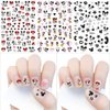 Cartoon Nail Art Stickers Decals 3D Nail Art Supplies Designer Nail Stickers Cute Nail Art Adhesive Decals Accessories DIY Nail Design for Women Kids Girls Manicure Decorations 6 Sheets