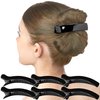 RC ROCHE ORNAMENT 6 Pcs Womens Classic Alligator Duckbill Clips Side Slide Firm Grip Barrettes Girls Beauty Accessory Plastic Pin Hairclip Clamps Beautiful Hair Décor, Medium Black