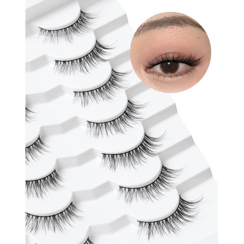 Wispy Eyelashes Natural Lashes Natural Eyelashes Fake Lashes Natural False Eyelashes Strip Lashes Wispy Lashes Flared-01