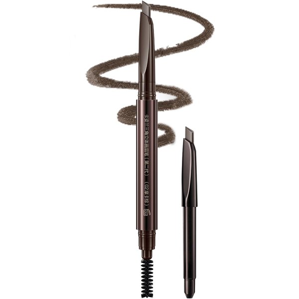 CRASLAN Makeup Brow Eyebrow Definer Pencil, Waterproof, Longlasting, Dual-Sided Brow Brush with Refill & Spoolie, 02 Mocha Brown,Triangle Tip