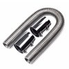 24" Stainless Steel Radiator Flexible Coolant Water Hose Kit with Caps Universal