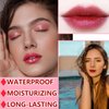 3 Colors Lip Tint Stain Set,Mini Velvet Lip Tint Watery Lip Stain Long Lasting Waterproof Moisturizing Lip & Cheek Tint,Hydrating,Natural Glossy Liquid Lipstick Lip Gloss Kits for Women (Set 01,02,03)