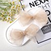 2 Pcs Organza Hair Bow Clips 5.5 Inch Big Hair Bows with Satin Knot Center Double Girls Bows for Toddler Kids Children Teens, Rose Gold