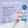 goPure Power Serum Trio Set - Radiant Vitamin C Serum, Hydrating Hyaluronic Acid Serum, Bakuchiol and Retinol Serum for Visibly Brighter, Moisturized, and Firmer-Looking Skin - Set of 3, 1.0 fl oz
