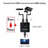 HDMI Switcher, AMANKA 4K HDMI Splitter 2 Ports Bi-Direction Manual Switch 2 x 1/1 x 2 HDMI Passthrough,No External Power Required-Supports HD 4K x 2K 1080P