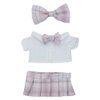 niannyyhouse 10cm 15cm 20cm Plush Doll Clothes JK Set Headwear Shirt Pleated Skirt Soft Stuffed Plush Toy Dress Up (Pink, 15cm)