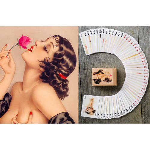 FLONZGIFT Pinup Girls Playing Cards (Poker Deck 54 Cards All Different) Vintage Retro Classic Pin Up Girls by Alberto Vargas