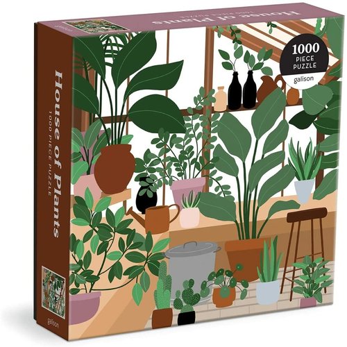 Galison House of Plants 1000 Piece Puzzle in Square Box from Galison - Fun and Botanical 1000 Piece Puzzle, Featuring Artwork from Frankie Penwill, Thick and Sturdy Pieces, Great Gift Idea