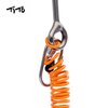 TiTo Titanium 1 Pcs Scuba Reef Hook, Scuba Diving Hook with Quick Release Buckle and Dive Spring Coil Lanyard Random Color (Double Hook)
