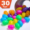 Biubumtu 30Pcs Fillable Easter Eggs, 2.36'' Plastic Bright Easter Eggs Bulk Assortment, Easter Eggs Empty, Perfect for Easter Egg Hunt/Surprise Egg