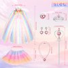 BesJonie Princess Dresses for Girls 4-6,Princess Dress Up Clothes Cape Skirt Toys for Girls,Easter Birthday Gift for Girl 3-6