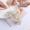 E EMZHOLE Luxury Hair Barrettes Crystal Flower Hairpin Spring Clip Baroque Alloy Bridal Bridesmaid Headdress