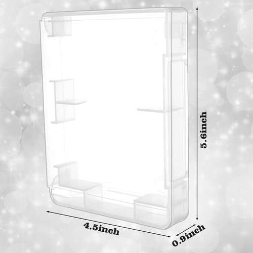 Xgood 4 PCS Plastic Playing Cards Boxes, Snaps Closed Empty Plastic Storage Box, 2 Decks Playing Card Case, Rectangle Playing Card Storage Clear Card Case for Business Trading Card Bridge Size Cards