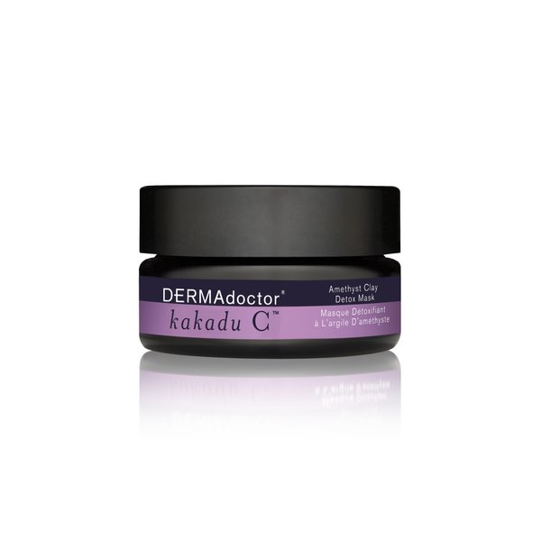 DERMAdoctor Kakadu C Dermatologist Formulated Amethyst Clay Detox Mask; Vitamin C Clay Face Mask for Dark Spots, Dull Skin, Oil Control and Refining Pores - 1.69 oz