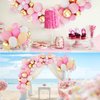 Amandir 144Pcs Pink Balloons Garland Arch Kit Light Pink Gold White Balloons Confetti Latex Metallic Balloons for Girl Birthday Valentines Day Baby Shower Wedding Party Decorations Supplies