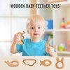 OSTTRPO 12-Pcs Baby Teether Toys,Wooden Teethers for Babies - Wooden Animal Toys, Teething Rings, Toddler Chew Toys，Baby Teething Rings and Wooden Teether Set-Suitable for Children Over 36 Months