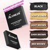 Acomler Root Touch Up Powder Kits, Hairline Powder with Makeup Brush, Hair Color Cover Touch Up Powder for Thinning Hair, Gray Hair Coverage, Hair Loss Root Concealer for Women&Men (Light Brown)