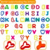 FRIMOONY Plastic Dough Tools for Kids, with Capital Letters, Cookie Cutters, Stamps, Multi-Color, 61 Pieces