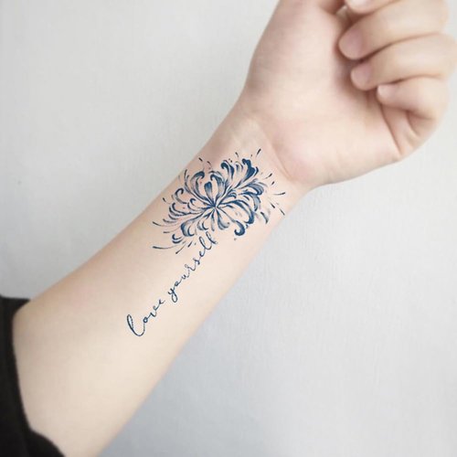 Oottati 2 Sheets Tiny Fake Semi Permanent Waterproof Temporary Tattoos Stickers 100% Plant-Based ...