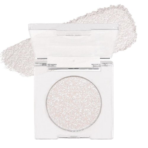 AMY'S DIARY Single Glitter Silver Eye shadow makeup, Highly Pigmented Intense Color - Highly Purified, Safe Eyeshadow make up for girl (Silver)