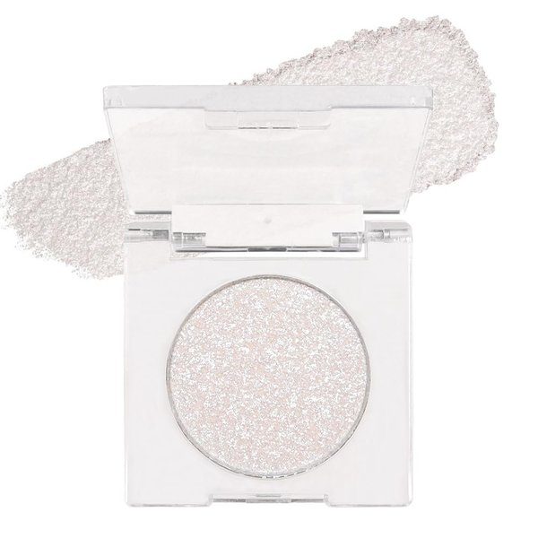 AMY'S DIARY Single Glitter Silver Eye shadow makeup, Highly Pigmented Intense Color - Highly Purified, Safe Eyeshadow make up for girl (Silver)