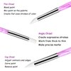 BQAN 5Pcs Nail Art Silicone Pens Acrylic Handle Gel Nail Art Carving Drawing Brushes