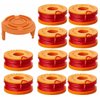 Trimmer Spool Line for Worx，Edger Spool Compatible with Worx trimmer spools Weed Eater String,Trimmer Line Refills 0.065 inch for Electric String Trimmers，Weed Wacker Spool Replacement Parts
