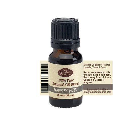 Fabulous Frannie Happy Feet Pure Essential Oil Blend Tea Tree, Clove, Lavender and Thyme Essential Oils 10ml