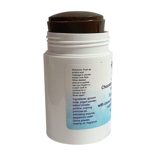 Chocolate Facial Refining Push Pop Face Wash with Cocoa,Yogurt and Walnut Powders, By Diva Stuff