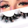 Uranian False Eyelashes Faux Mink Lashes Natural Look Fluffy Eye Lashes Dramatic Lashes Christmas Costume Long Fake Eyelashes for Women and Girls