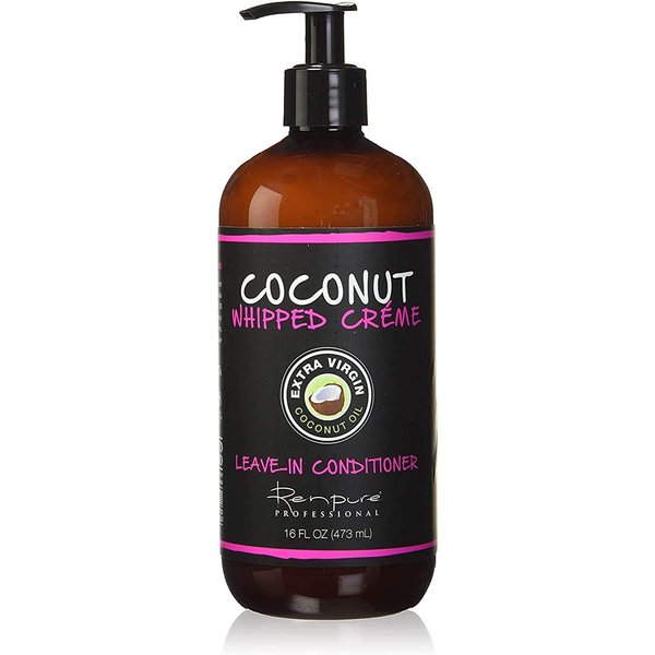 RENPURE Coconut Whipped Creme Leave-In Conditioner, Basic, Fragrance, 16 Fl Oz