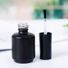 Teensery 10 Pcs 15ml Glass Nail Polish Bottles Empty Refillable Nail Polish Bottle Containers with Brush Cap for Nail Art Sample (Black)