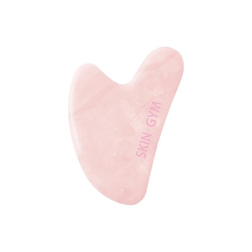 Skin Gym Rose Quartz Sculpty Heart Gua Sha Face Massager for Under Eye Bags, Puffy Eyes and Fine Lines Anti-Aging Face Lift Skin Care Beauty Tool