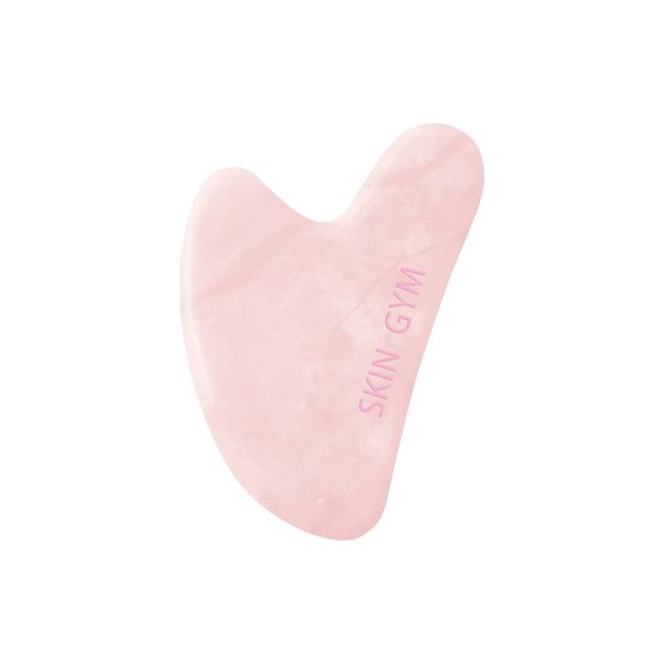 Skin Gym Rose Quartz Sculpty Heart Gua Sha Face Massager for Under Eye Bags, Puffy Eyes and Fine Lines Anti-Aging Face Lift Skin Care Beauty Tool