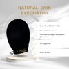 Kalma Glow Bath Glove Body Scrub Exfoliating Glove Dead Skin Remover for Body Gentle for Skin, Black