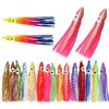 Fishing Lures Squid Skirts Octopus Lures Soft Plastic Trolling Skirt Lure Kit Saltwater Fishing Bait for Bass Trout 1.8inch 60pcs