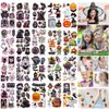 20 Sheets Halloween Temporary Tattoos Stickers Witch Tattoos Stickers Birthday Themed Party Supplies Decoration Favors Cartoon Cute Sticker for Kids Boys Class Prizes Carnival Christmas Rewards