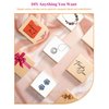 MESHA Jewelry Gift Boxes, 3.5x3.5x1 Inch 20 Pcs Matte Small Gift Box wtih Lids, Small Cardboard Jewelry Boxes with Cotton Filled and Lids, Jewelry Box Bulk for Valentine's Day Brown