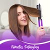 Herstyler Straightening Comb For Hair - Flat Iron Comb For Women - Hair Straightener Comb - Fine Tooth Comb With A Grip - Keratin Comb For Unkempt Hair - Travel Comb (Purple)