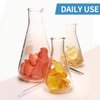 Young4us Glass Erlenmeyer Flask Set, (250 ml, 150 ml & 50 ml) Graduated Borosilicate Glass Erlenmeyer Flasks with Rubber Stoppers & Accurate Scales for Lab, Experiment, Chemistry, Science Studies etc