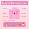 NQD Pink RC Cars with DIY Stickers, Remote Control Car for Girls, 80 Min Play Jeep 2.4GHz Off Road RC Trucks, Birthday Christmas Little Girl Toys Gifts for 3-8 Years Old