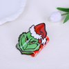 2PCS Christmas Hair Claw Clips for Women Girls Red Green Christmas Fun Hair Accessory Xmas Hair Clips Strong Hold Hair Jar Hair Accessory for Christmas Holiday Festive Party Decor