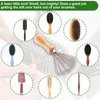 Bamboo Hair Brush and Comb Set, Wood Paddle Detangling Hairbrush Helps Hair Growth, Bamboo Wide Tooth Comb for Women Men Thick Thin Curly Dry Hair, Hairbrush Cleaner Included