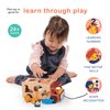 Mentari Toys - Shape Sorting Safari Truck - 9pc Wooden Pull Along Shape Sorter Toy - Montessori Activity Toy for Toddlers - Boost Fine Motor Skills and Shape Recognition - Educational Toy - Age 2+