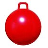 AppleRound Hippity Hoppity Jumping Ball with Ball Pump, Bouncy Ball with Handle, 20in/50cm Diameter for Age 7-9, Kangaroo Bouncer, Space Hopper Ball with Handle for Children, Plain Color (Red)