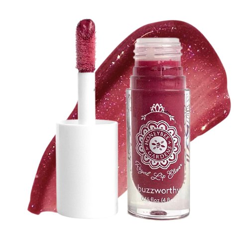 Honeybee Gardens Royal Lip Elixir Buzzworthy, Hydrating and Non-Sticky Liquid Lip Color, Vegan, Cruelty-Free Beauty