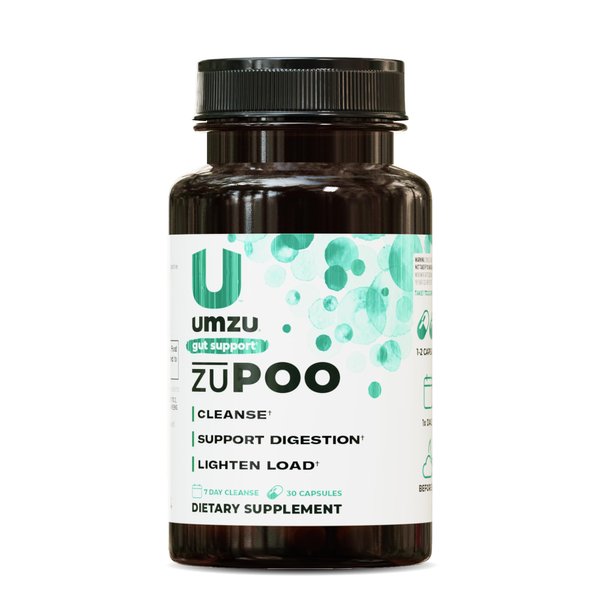 UMZU zuPoo 15-Day Gut Cleanse & Poop Pills, Cascara Sagrada + Magnesium Citrate – Colon Cleanse for Men & Women – Bloat & Constipation Relief – 30 Capsules
