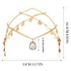 CLOACE Sequin Head Chain Boho Gold Headband Tassel Hair Chain Bridal Headpiece for Women and Girls
